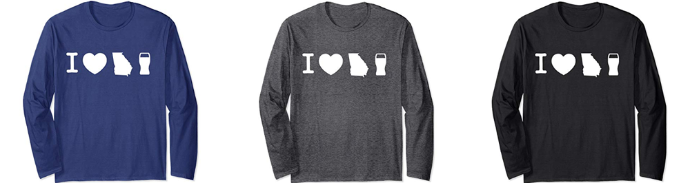 I Love Georgia Beer Long Sleeve Shirts