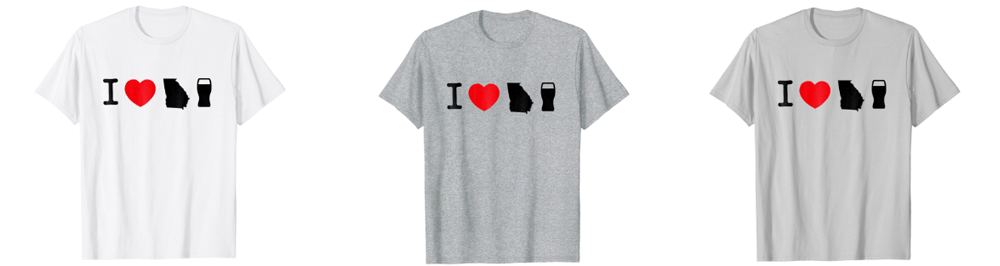I Love Georgia Beer Shirts