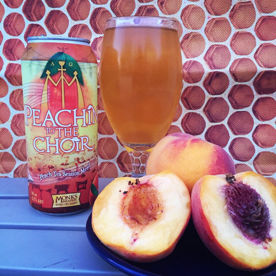 Peachin to the Choir Peach Tea Session Mead from Monk's Meadery