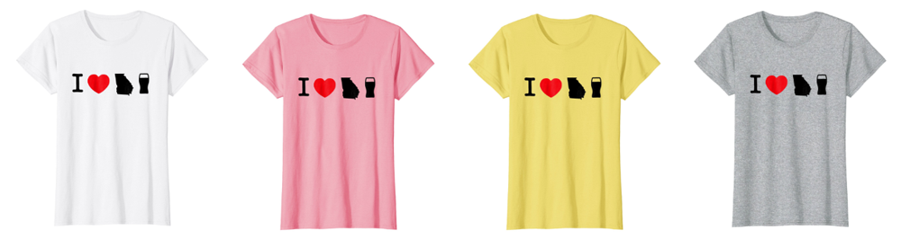 I Love Georgia Craft Beer Shirts