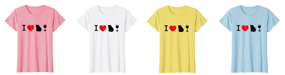 I Love Georgia Wine Shirts